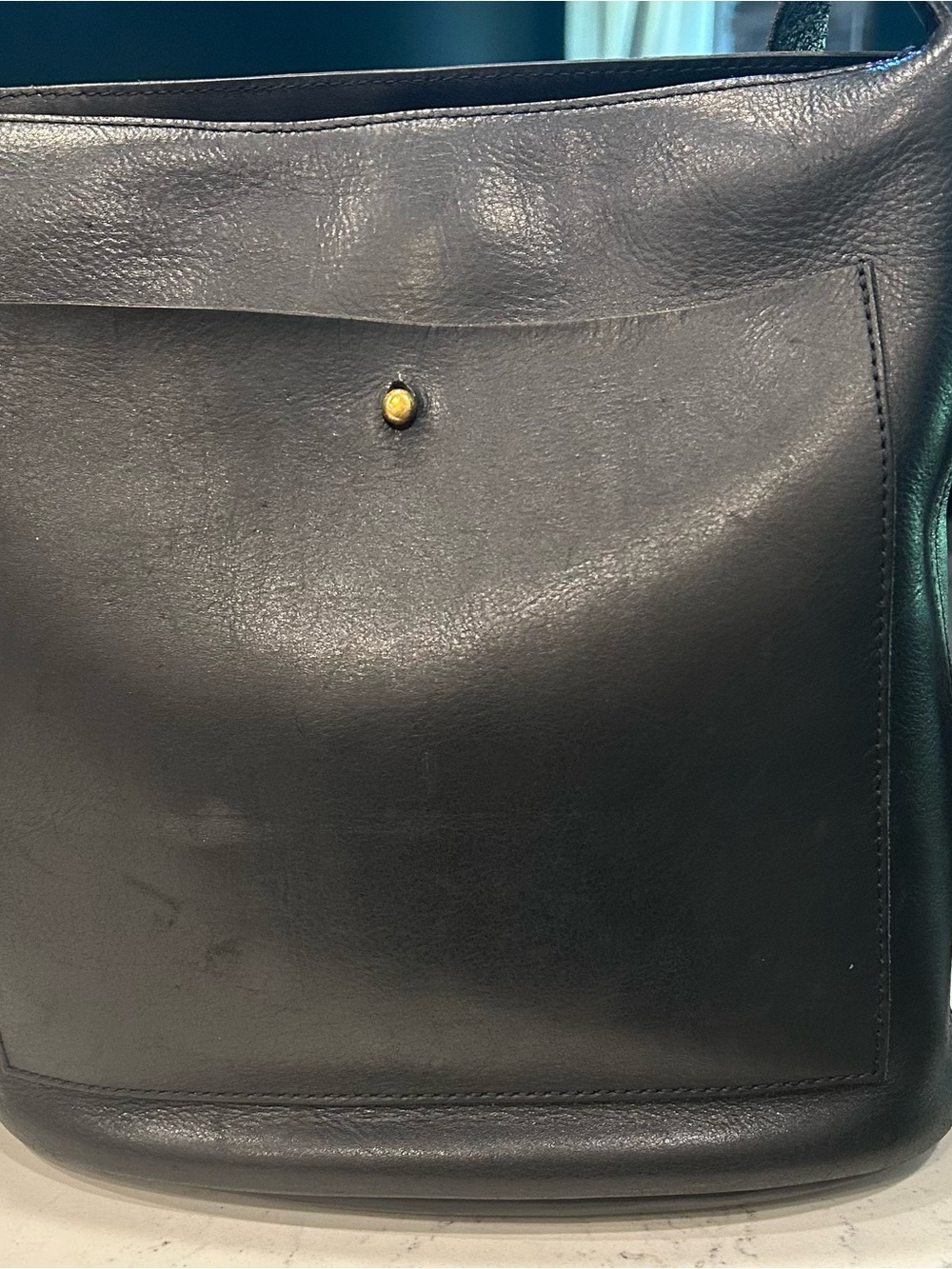 Madewell Vintage Classic Black Leather Crossbody Shoulder Bag - Picture 3 of 6
